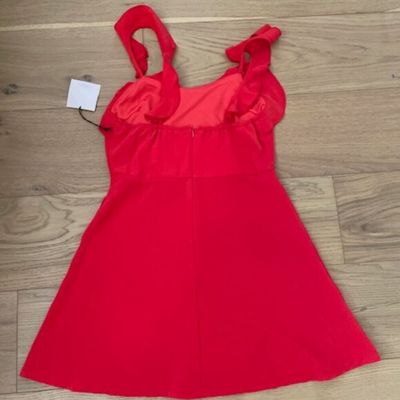 NWT Revolve Red Superdown Peyton Ruffle Dress Size Medium - Picture 5 of 6